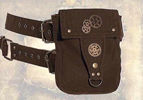 Dark Dreams Gothic Mittelalter Steampunk Gürtel Tasche Waistbag braun - 7