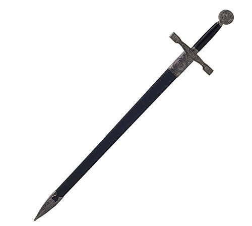 Excalibur Schwert mit Scheide Mittelalter Dekoschwert aus Stahl 75 cm