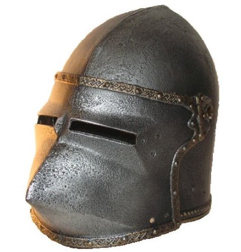 Helm eines mittelalterlichen Kriegers. Spielhelm