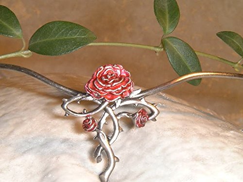 Dark Dreams Gothic Mittelalter Schmuck Diadem / Tiara Rosenkreuz, Farbe:rot - 3