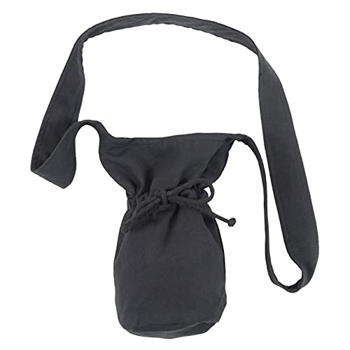 Mittelalter Umhänge-Tasche schwarz klein Baumwolle- Mittelalter Kleidung