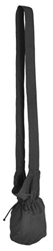 Mittelalter Umhänge-Tasche schwarz klein Baumwolle- Mittelalter Kleidung - 3