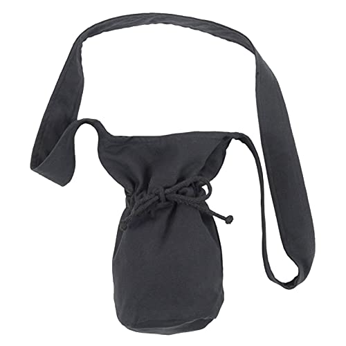 Mittelalter Umhänge-Tasche braun schwarz rot grün blau beige Baumwolle/Leinenlook Mittelalterliche Kleidung (one size, schwarz) - 5