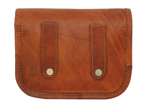 Gusti Leder nature „Ronan“ Gürteltasche Bauchtasche Handtasche Ledertasche Vintage Partytasche Abendtasche Festivaltasche Schnalle Neu Unisex Braun G4 - 7