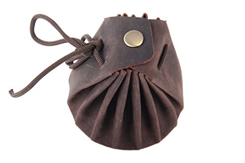 Lederbeutel,Tabakbeutel, Beutel Tabaktasche, Schmuckbeutel, schnürbarer Mittelalter Beutel, Zugbeutel, aus Büffelleder. - 2