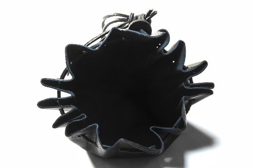 Mittelalterlicher Lederbeutel aus hochwertigem Rinds-Nappaleder Farbe: schwarz - 2