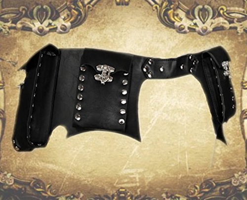 Dark Dreams Steampunk Larp Mittelalter Gürtel – Tasche ‚Steam‘ schwarz, Größe:L - 2