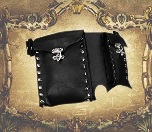 Dark Dreams Steampunk Larp Mittelalter Gürtel – Tasche ‚Steam‘ schwarz, Größe:L - 4