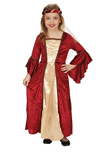 Burgfräulein Mittelalter Kostüm für Mädchen Gr. 152 zu Karneval oder Ritterfest