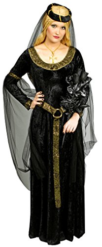 Schwarze Prinzessin Burgfräulein Kostüm Gr. 40 42