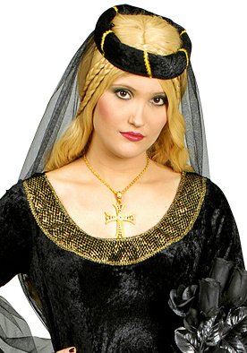 Schwarze Prinzessin Burgfräulein Kostüm Gr. 40 42 - 3