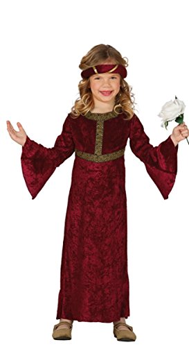 Burgfräulein - Kostüm für Mädchen Gr. 98 - 146, Größe:98/104