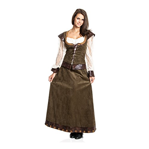 Kostümplanet® Lady Marianne Robin Hood Damen Kostüm Kleid Größe 40/42