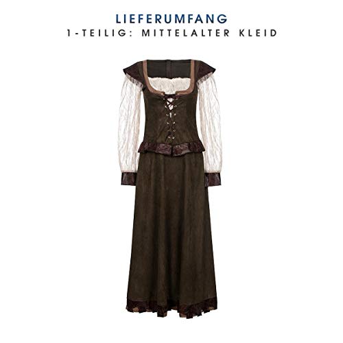 Kostümplanet® Lady Marianne Robin Hood Damen Kostüm Kleid Größe 40/42 - 4