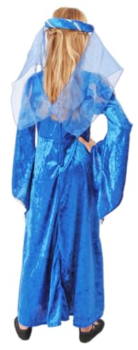 Burgfräulein Prinzessin Helena Blau Silber Gr. 140 - 7