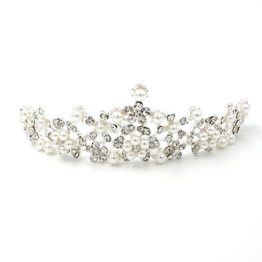 Göttin Kristall Pearl Crown Hochzeit Ball Braut Tiara Blume Kopfbedeckung Princess Haar Zubehör -
