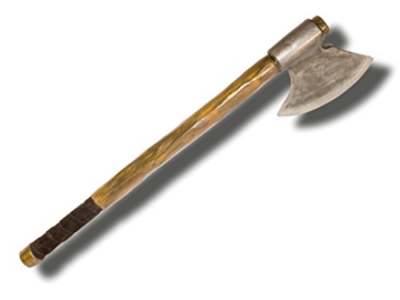 Einhändige LARP-Axt „Holzfäller“ aus Schaumstoff, Polsterwaffe Endzeit Mittelalter Rollenspiel Cosplay 80cm - 